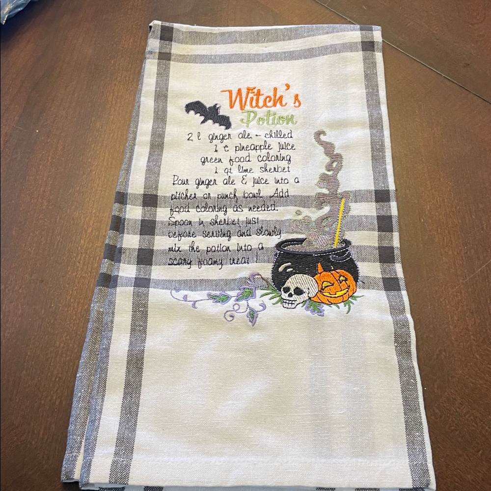 Halloween Witch's Potion Kitchen Towel